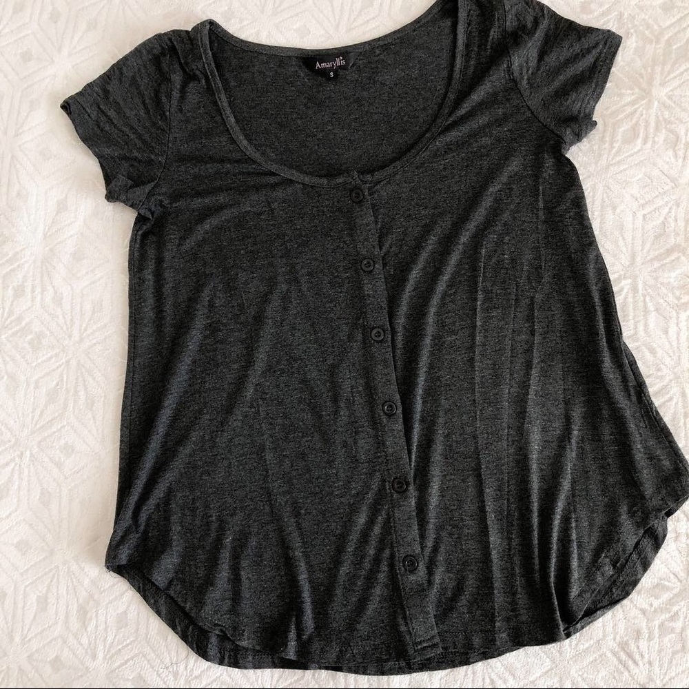 Gray button shirt